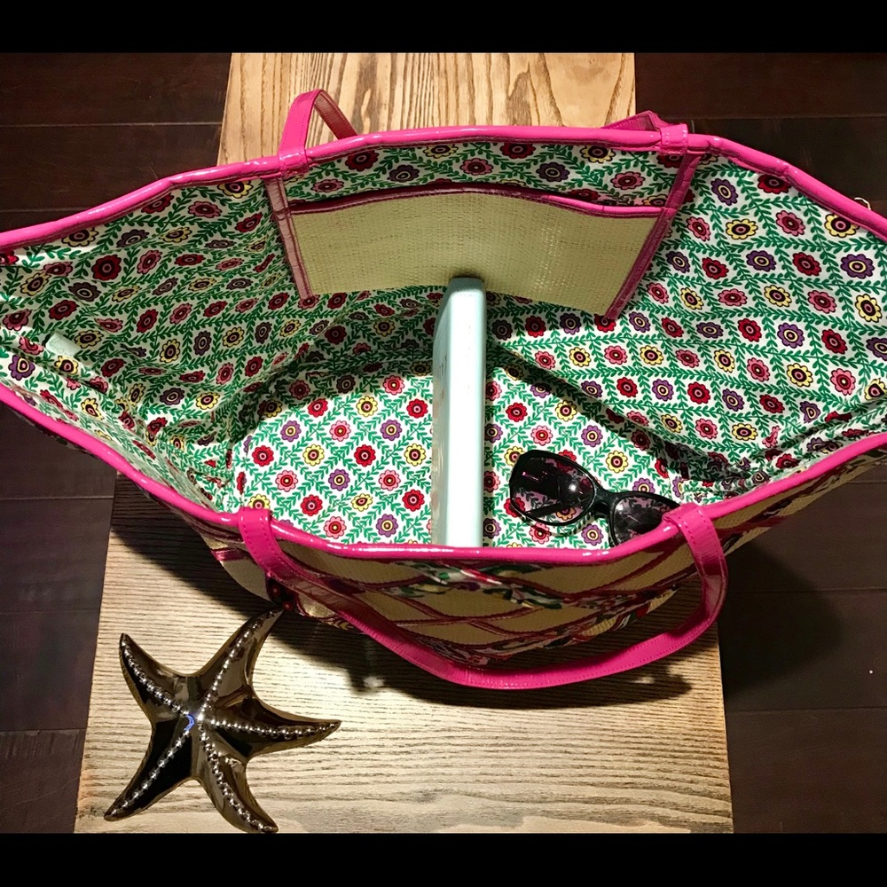 Vera Bradley Viva La Vera Straw Beach / Pool tote - Picture 6 of 7